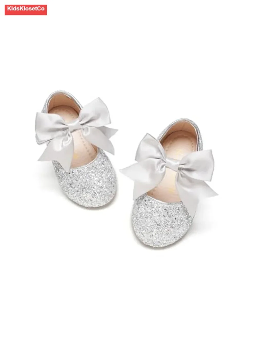 Little Girls Mary Jane Ballet Flats Dress Shoes with Bows